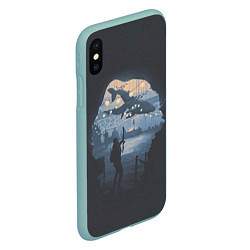 Чехол iPhone XS Max матовый Эбби с луком, цвет: 3D-мятный — фото 2