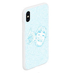 Чехол iPhone XS Max матовый Blue Lil Peep, цвет: 3D-белый — фото 2