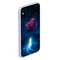 Чехол iPhone XS Max матовый Душа идущая в космос Soul space Z, цвет: 3D-светло-сиреневый — фото 2