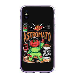 Чехол iPhone XS Max матовый Astromato, цвет: 3D-светло-сиреневый