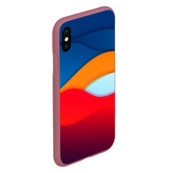 Чехол iPhone XS Max матовый Палитра Цвета, цвет: 3D-малиновый — фото 2