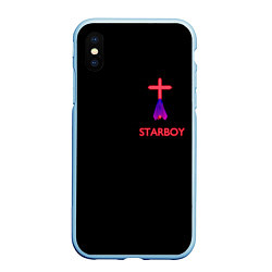 Чехол iPhone XS Max матовый STARBOY - The Weeknd, цвет: 3D-голубой