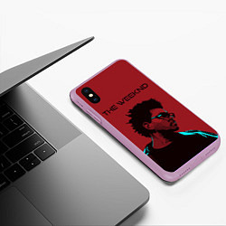 Чехол iPhone XS Max матовый The weeknd, цвет: 3D-сиреневый — фото 2