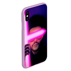 Чехол iPhone XS Max матовый The Weeknd - Blinding Lights, цвет: 3D-сиреневый — фото 2