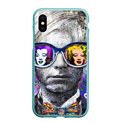 Чехол iPhone XS Max матовый Andy Warhol Энди Уорхол, цвет: 3D-мятный