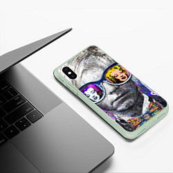 Чехол iPhone XS Max матовый Andy Warhol Энди Уорхол, цвет: 3D-салатовый — фото 2