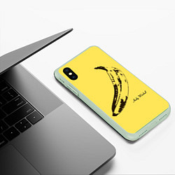 Чехол iPhone XS Max матовый Энди Уорхол - Банан, цвет: 3D-салатовый — фото 2