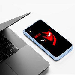 Чехол iPhone XS Max матовый Взгляд Луффи One Piece, цвет: 3D-голубой — фото 2