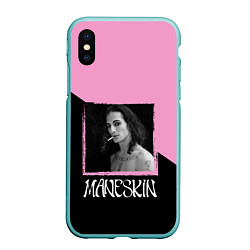 Чехол iPhone XS Max матовый Maneskin Domiano, цвет: 3D-мятный