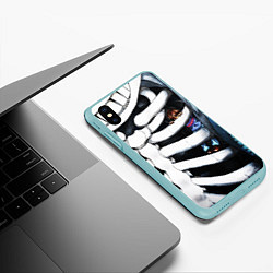 Чехол iPhone XS Max матовый SANS AND FRISK, цвет: 3D-мятный — фото 2