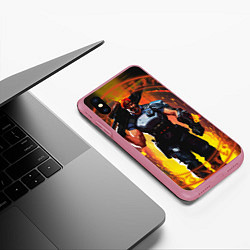 Чехол iPhone XS Max матовый Пламя воли, цвет: 3D-малиновый — фото 2