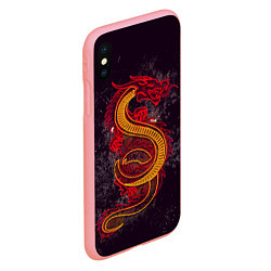 Чехол iPhone XS Max матовый НЕОНОВЫЙ ДРАКОН, 3d, цвет: 3D-баблгам — фото 2