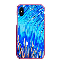 Чехол iPhone XS Max матовый Морские водоросли!, цвет: 3D-малиновый