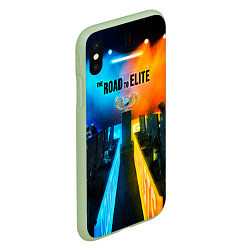 Чехол iPhone XS Max матовый Road to global elite, цвет: 3D-салатовый — фото 2