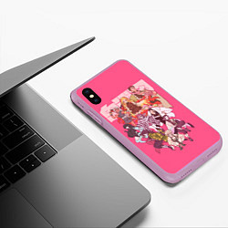 Чехол iPhone XS Max матовый Slayers on pink, цвет: 3D-сиреневый — фото 2
