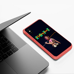 Чехол iPhone XS Max матовый CYBERPUNK 2077 КИБЕРПАНК Z, цвет: 3D-красный — фото 2