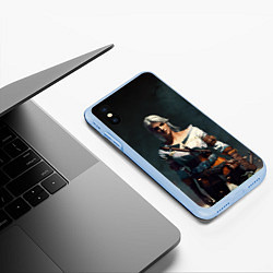 Чехол iPhone XS Max матовый THE WITCHER CIRI, цвет: 3D-голубой — фото 2
