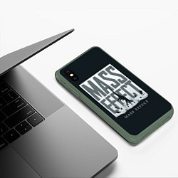 Чехол iPhone XS Max матовый Эффект массы, цвет: 3D-темно-зеленый — фото 2