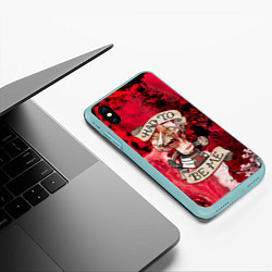 Чехол iPhone XS Max матовый Мордин Соулс, цвет: 3D-мятный — фото 2
