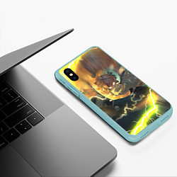 Чехол iPhone XS Max матовый ZENITSU ЗЕНИТСУ ЛОГО спина, цвет: 3D-мятный — фото 2