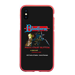 Чехол iPhone XS Max матовый Bloodborne 8 bit, цвет: 3D-красный