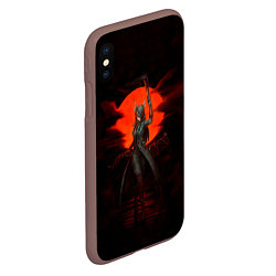 Чехол iPhone XS Max матовый Blood moon, цвет: 3D-коричневый — фото 2