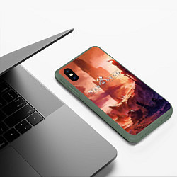 Чехол iPhone XS Max матовый New World, цвет: 3D-темно-зеленый — фото 2