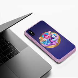 Чехол iPhone XS Max матовый Pony team, цвет: 3D-сиреневый — фото 2