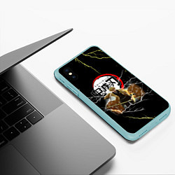 Чехол iPhone XS Max матовый КЛИНОК РАССЕКАЮЩИЙ ДЕМОНОВ ЗЕНИТСУ Z, цвет: 3D-мятный — фото 2
