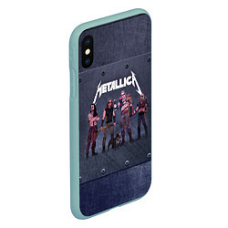 Чехол iPhone XS Max матовый METALLICA ГРУППА МЕТАЛЛИКА Z, цвет: 3D-мятный — фото 2