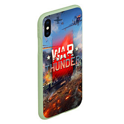 Чехол iPhone XS Max матовый WAR THUNDER ВАР ТАНДЕР, цвет: 3D-салатовый — фото 2