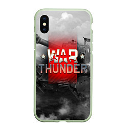 Чехол iPhone XS Max матовый WAR THUNDER ВАР ТАНДЕР, цвет: 3D-салатовый