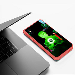 Чехол iPhone XS Max матовый Зоро One Piece Большой куш, цвет: 3D-красный — фото 2