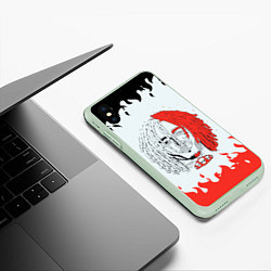 Чехол iPhone XS Max матовый LIL PUMP ЛИЛ ПАМП Z, цвет: 3D-салатовый — фото 2