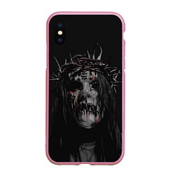 Чехол iPhone XS Max матовый Joey Jordison, цвет: 3D-розовый