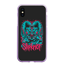 Чехол iPhone XS Max матовый Slipknot Monster, цвет: 3D-сиреневый