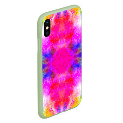 Чехол iPhone XS Max матовый КРАСОЧНАЯ ГАЛАКТИКА, цвет: 3D-салатовый — фото 2