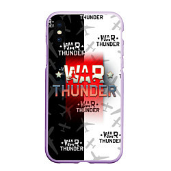 Чехол iPhone XS Max матовый WAR THUNDER ВАР ТАНДЕР, цвет: 3D-сиреневый