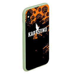 Чехол iPhone XS Max матовый KARASUNO КАРАСУНО, цвет: 3D-салатовый — фото 2