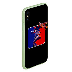 Чехол iPhone XS Max матовый Logo LB, цвет: 3D-салатовый — фото 2