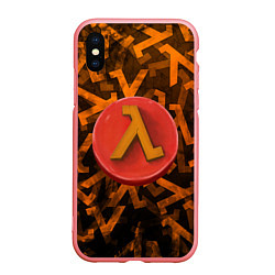 Чехол iPhone XS Max матовый ЛОГО КНОПКА HALF-LIFE Z, цвет: 3D-баблгам