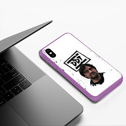 Чехол iPhone XS Max матовый Юрий Шевчук ДДТ Z, цвет: 3D-фиолетовый — фото 2