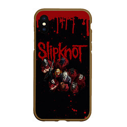 Чехол iPhone XS Max матовый SLIPKNOT СЛИПКНОТ Z, цвет: 3D-коричневый