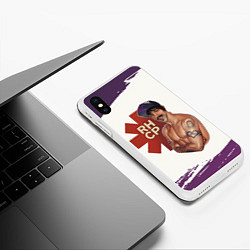Чехол iPhone XS Max матовый RED HOT CHILI PEPPERS РЕД ХОТ ЧИЛИ ПЕППЕРС Z, цвет: 3D-белый — фото 2