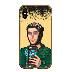 Чехол iPhone XS Max матовый Джаред Лето Jared Leto Z, цвет: 3D-коричневый