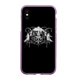 Чехол iPhone XS Max матовый Horna, цвет: 3D-фиолетовый