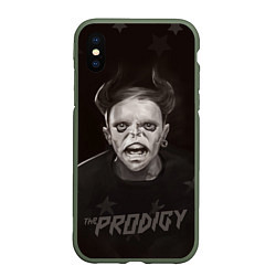 Чехол iPhone XS Max матовый Keith Flint THE PRODIGY Z, цвет: 3D-темно-зеленый