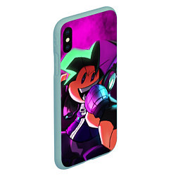 Чехол iPhone XS Max матовый Бойфренд Boyfriend FNF, цвет: 3D-мятный — фото 2