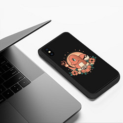 Чехол iPhone XS Max матовый Чермандер тату, цвет: 3D-черный — фото 2