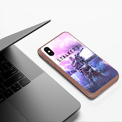 Чехол iPhone XS Max матовый S T A L K E R 2 С Т А Л К Е Р 2 Z, цвет: 3D-коричневый — фото 2